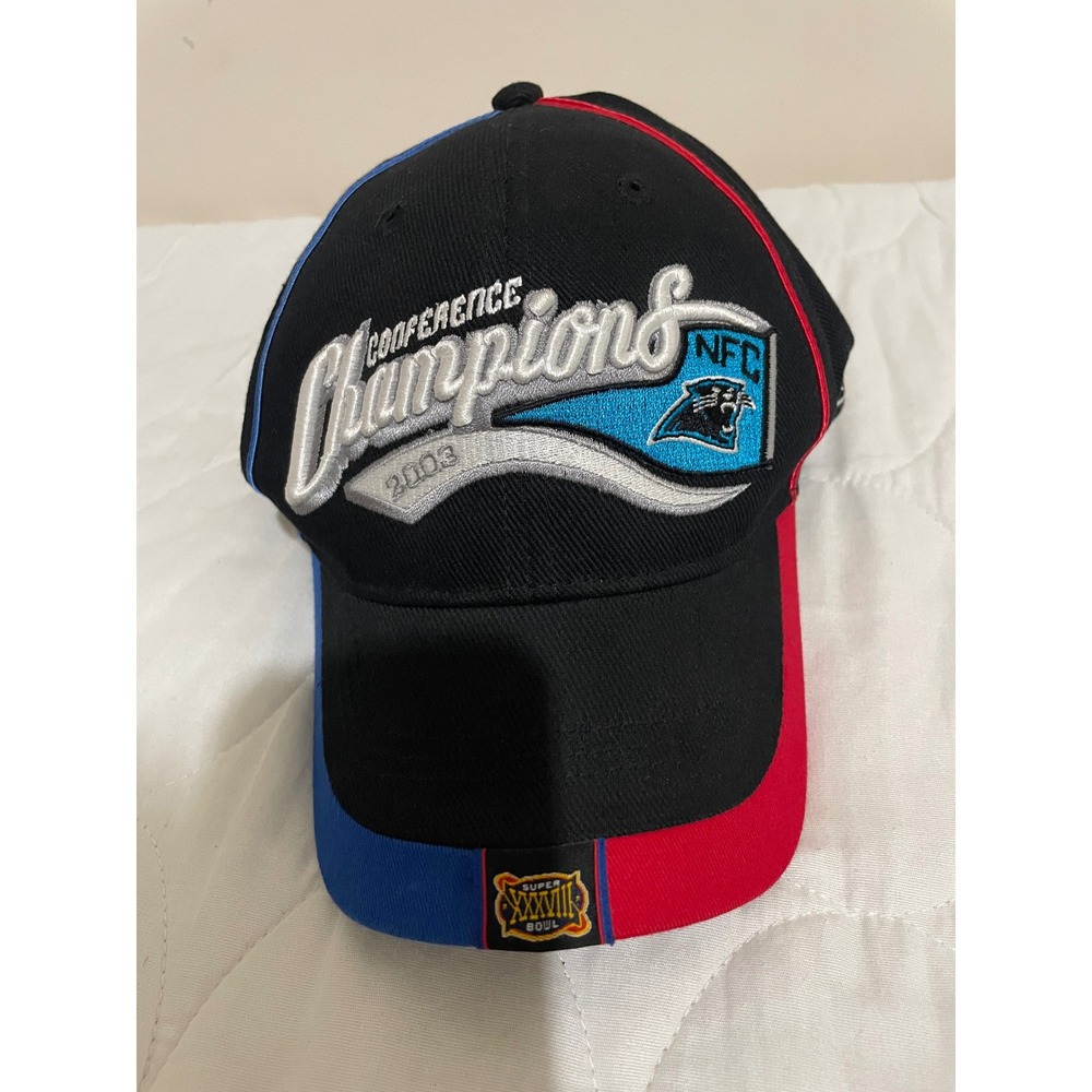 Reebok Carolina Panthers 2003 NFC Champions Super Bowl XXXVIII Hat Mens Black